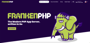 Tampilan website FrankenPHP