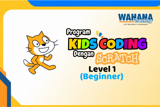 Kursus Koding untuk anak dengan software Scratch Tingkat Dasar (Level Beginner)