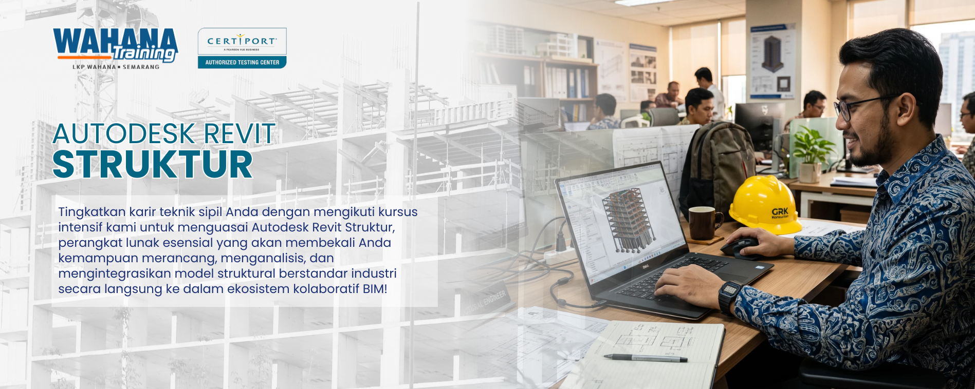 kursus revit struktur di semarang mahasiswa pelajar konsultan sipil konstruksi