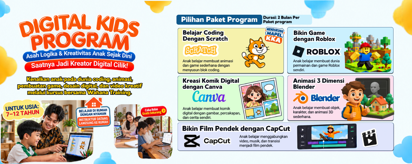 Kursus khusus anak, instruktur bisa datang ke rumah